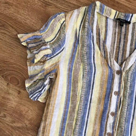 Anthropologie Linen Blouse Drew - Picture 4 of 7